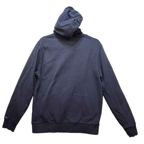 Tommy Hilfiger Mens Hoodie Medium Navy Kangaroo Pocket & Adjustable Drawstring L - Picture 9 of 12